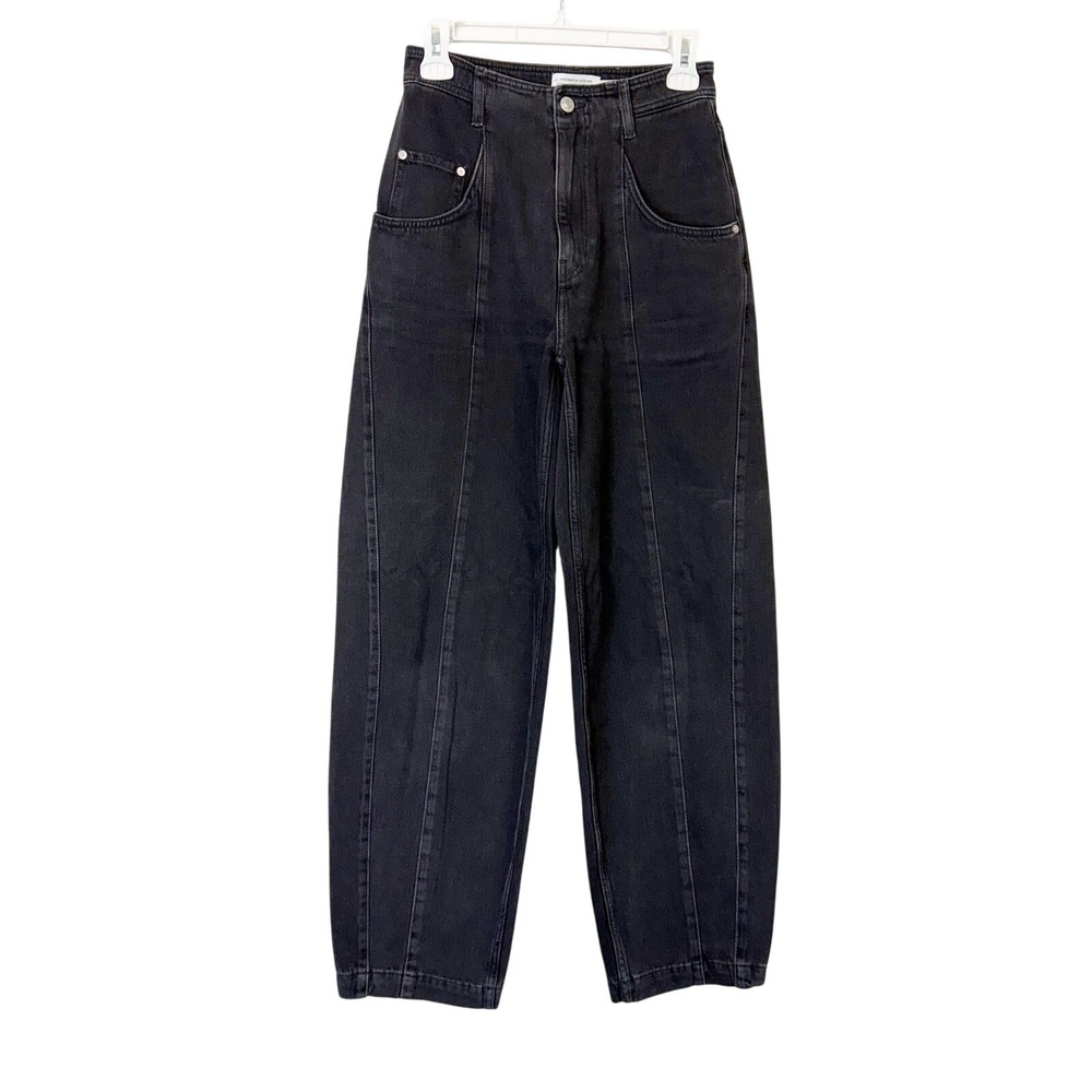 & Other Stories Black Barrel Leg Balloon Jeans Women's 0 High Rise